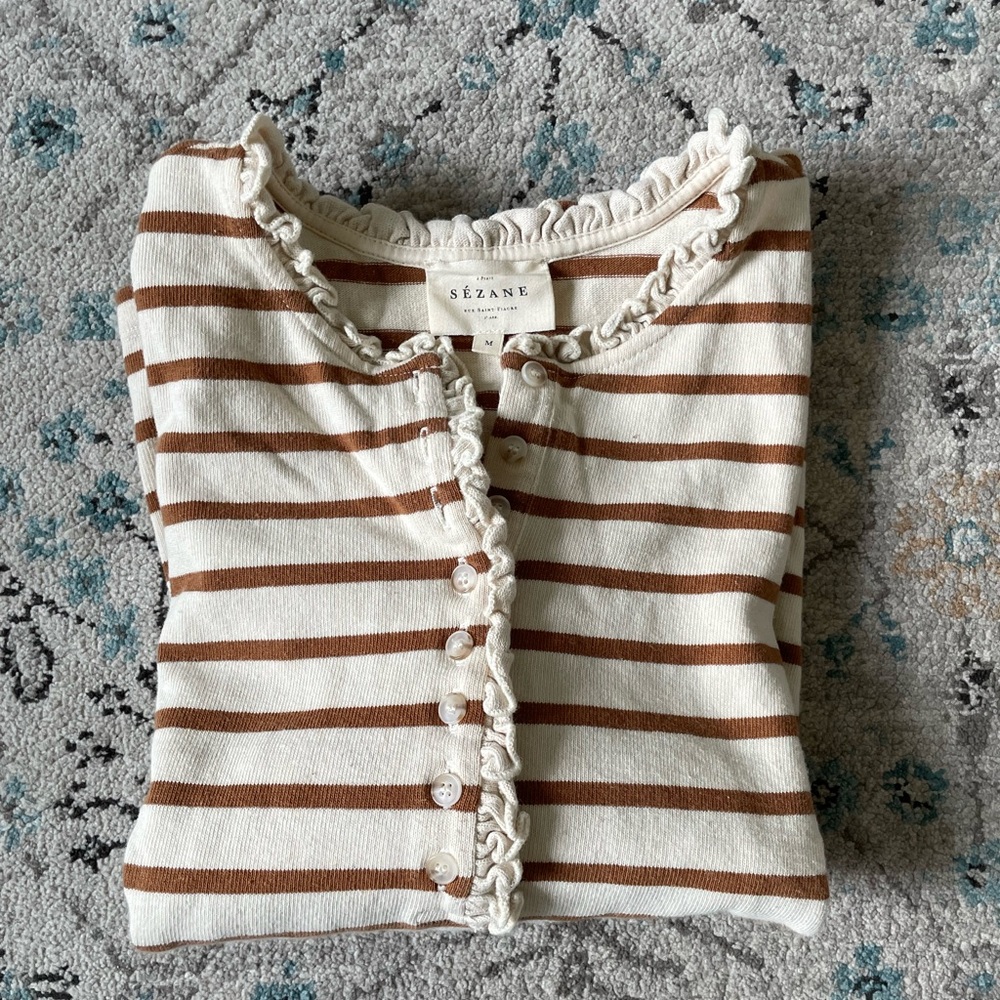 Sezane Gael Mariniere long sleeve top - Picture 3 of 6